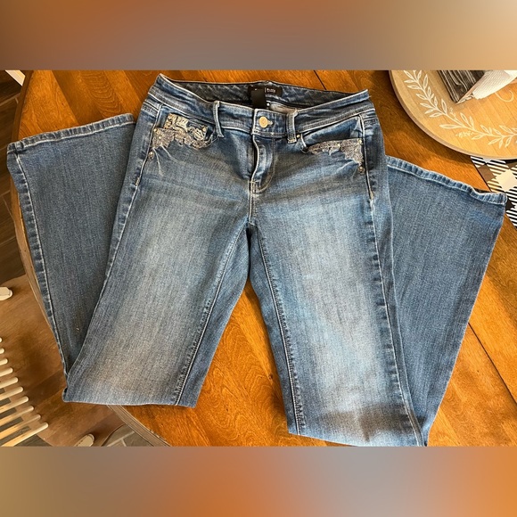 White House Black Market Denim - White House Black Market Flare Jeans with Lace Detail 2S 2P
